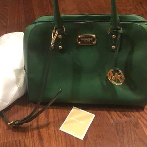 Michael kors green satchel!